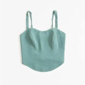 Like NEW! Abercrombie & Fitch Premium Crepe Sweetheart Set Top Sz L